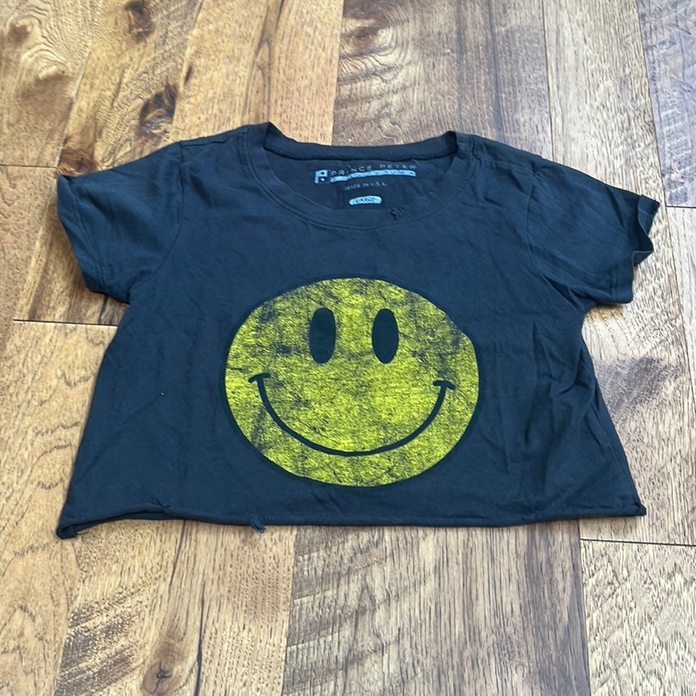 Prince Peter Collection Girl’s Grey Smiley Tee Size L